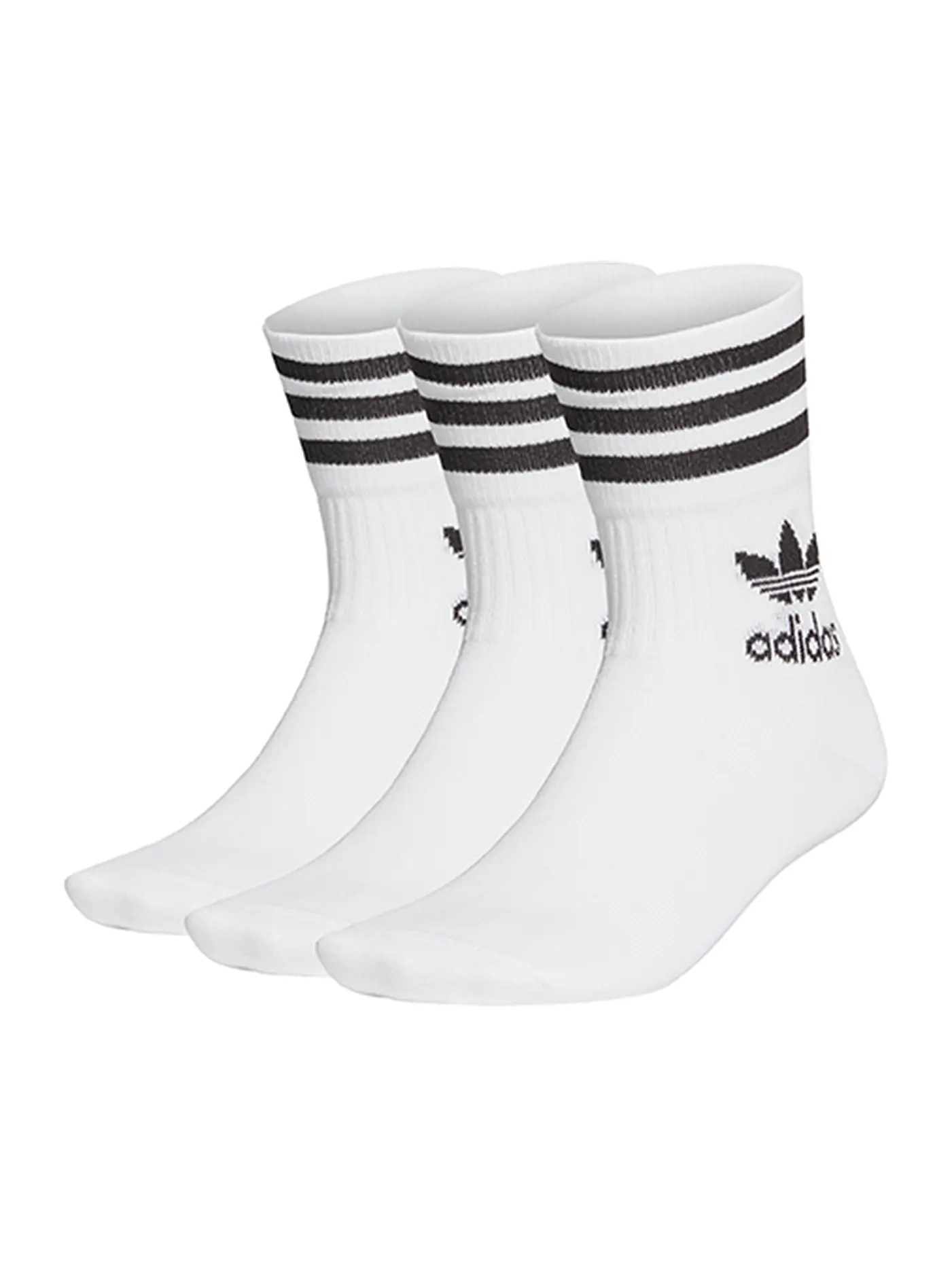 ADIDAS | Socken 3er Pkg " Mid Cut Crew " white black | 